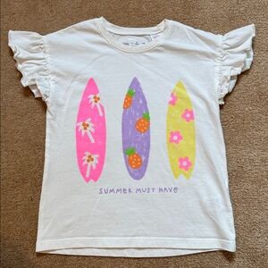 Zara Ruffle Sleeve T-Shirt